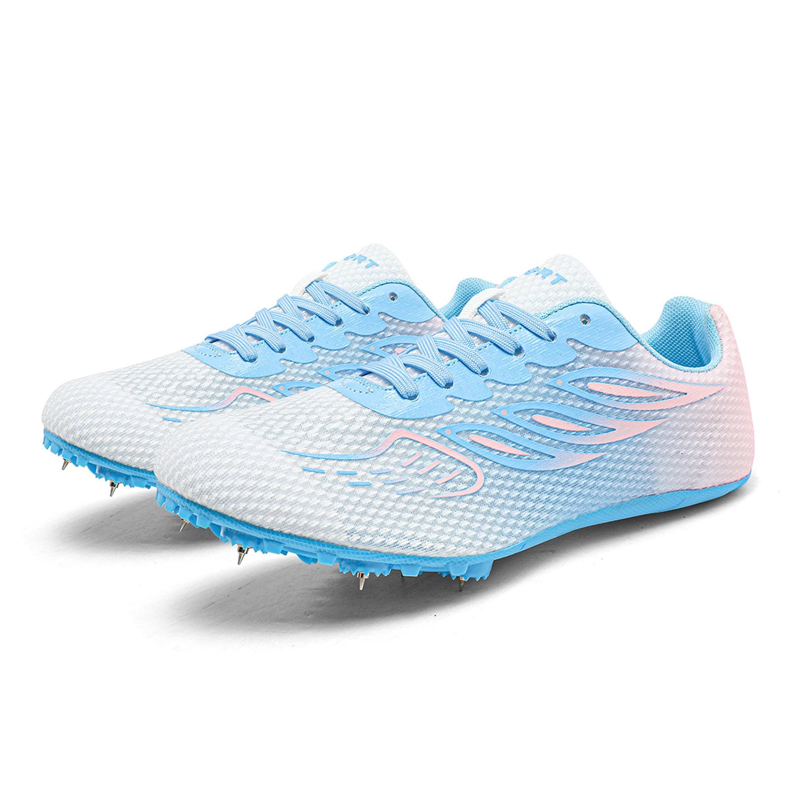 Zapatos de atletismo para hombre y mujer, ligeros, antideslizantes, zapatos de sprint transpirables, cómodos, zapatillas de correr para niños y niñas, zapatos deportivos para correr al aire