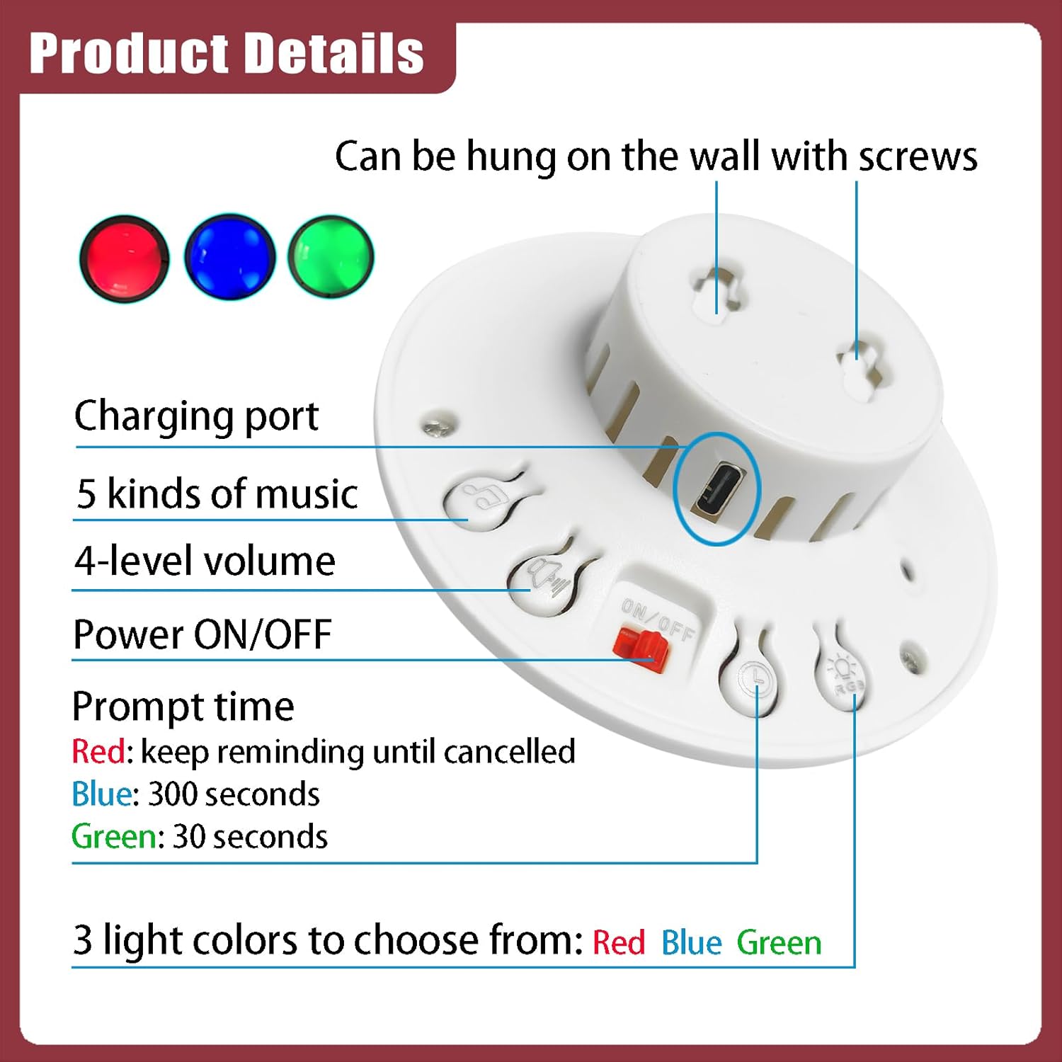 Caregiver Pager Nurse Call System Alert Button for Seniors at Home Pager for Elderly/Patient/Disabled/Nursing Home 2 SOS Call Buttons 2 Receivers