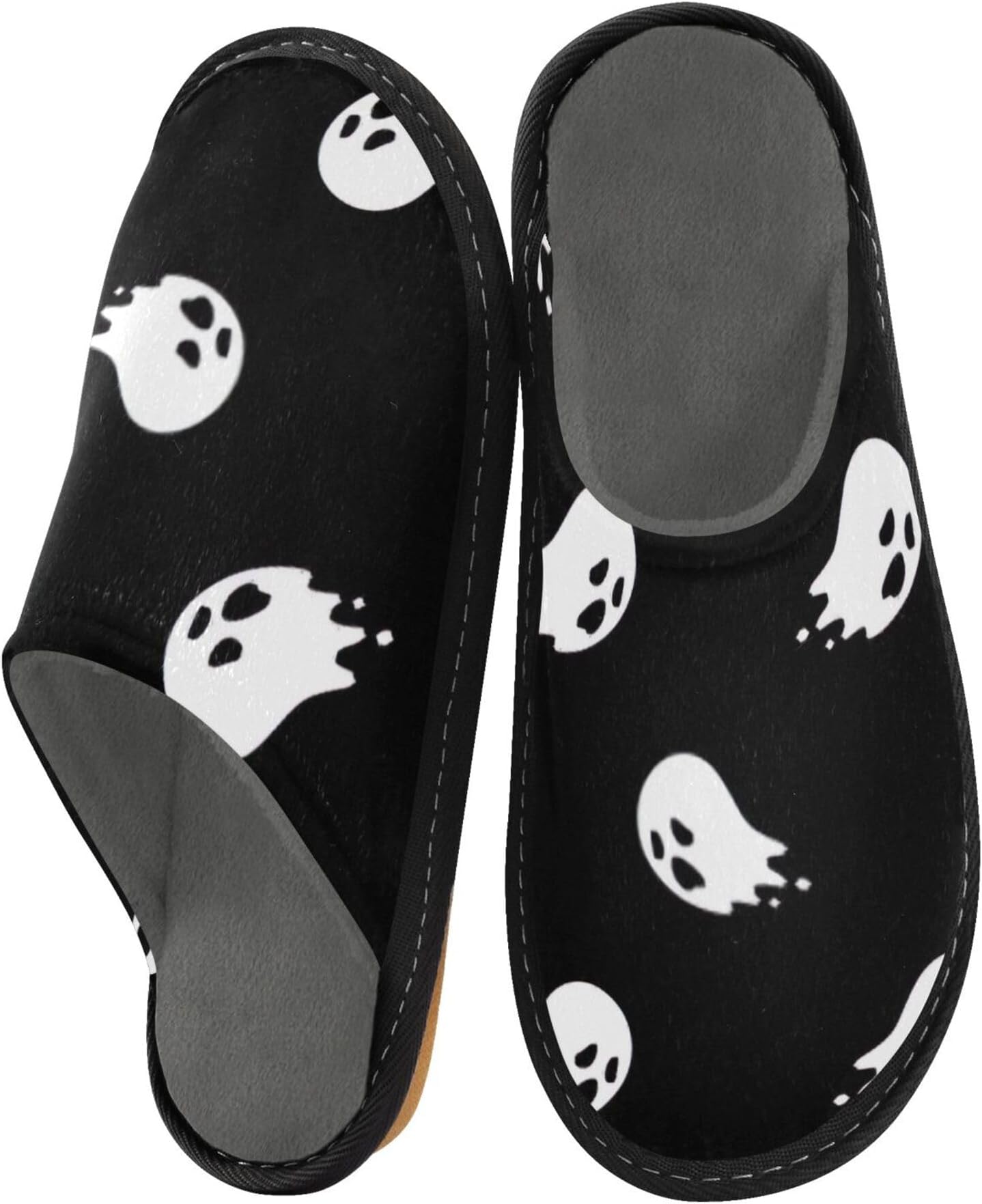 Women's Slippers Warm Slippers for Women Indoor Slippers Ladies Foam Memory Shape Slippers All Saints Pattern Happy Halloween Spooky