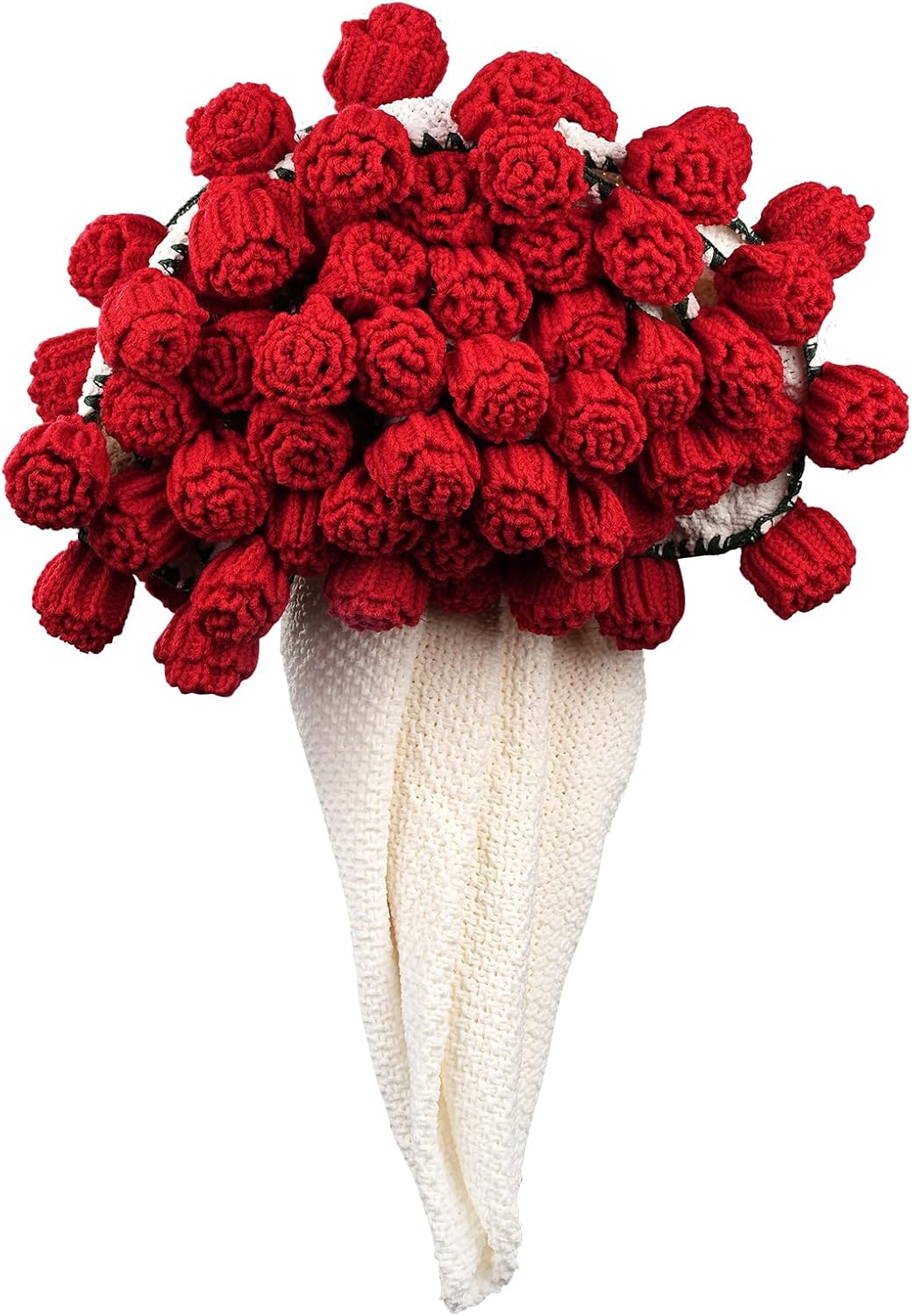 Handmade Crochet Flower Bouquet Blanket – 59-Inch Round Dual-Use Throw & Décor – Machine Washable, Ready-to-Use Gift for Home, Birthdays, Mother’s Day