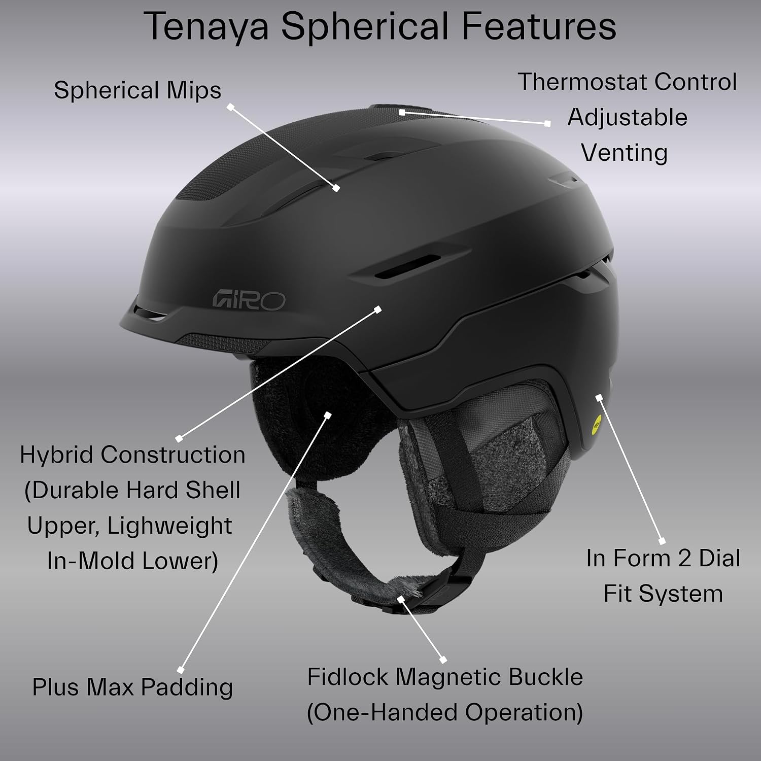 Giro Tenaya Spherical Ski Helmet - Snowboard Helmet for Women - Our Top of The Line Helmet w/Amazing Design & All of The Latest Features