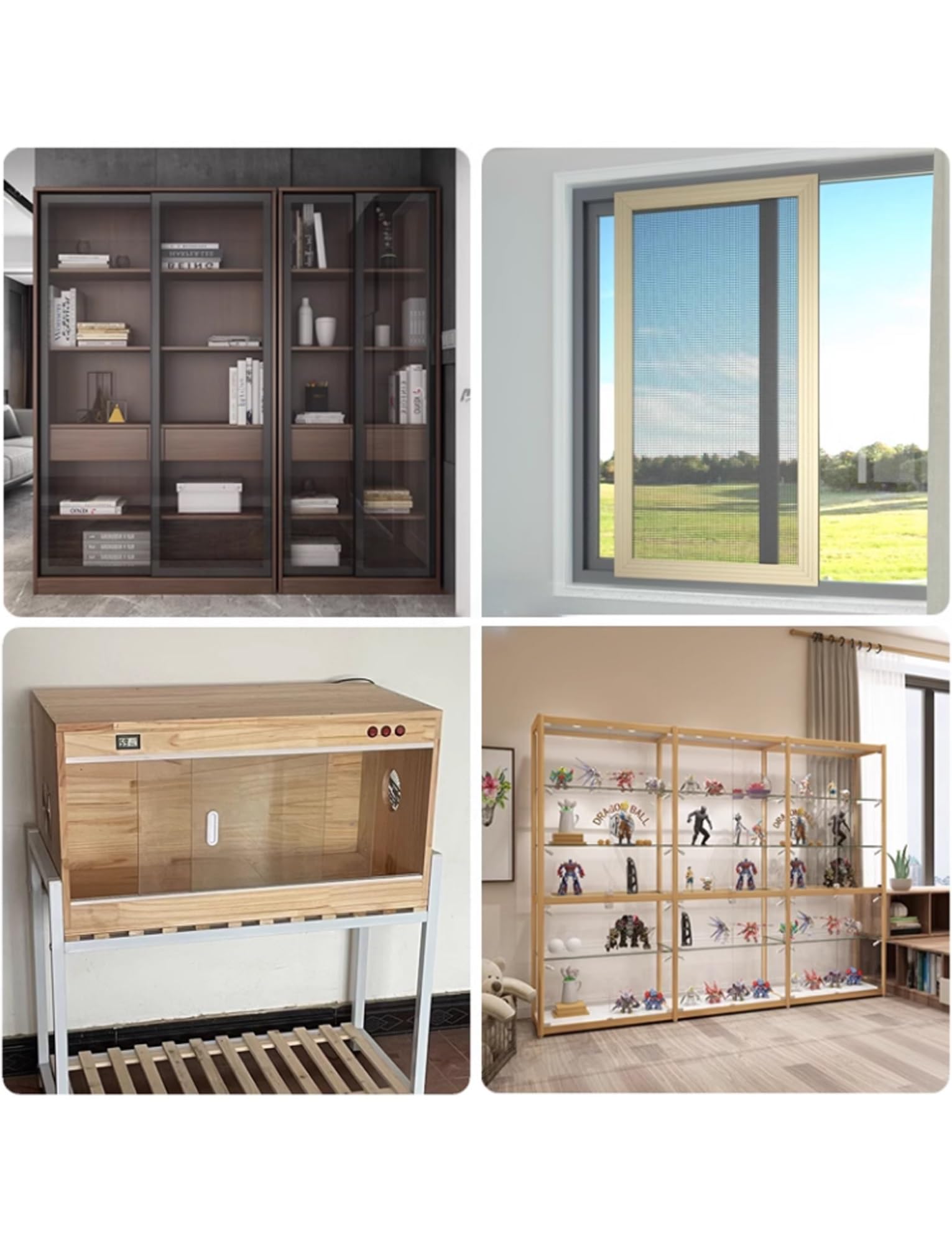 Sistema de riel de puerta corredera de doble riel de 2,5 cm de ancho para vidrio de madera y acrílico de 5 a 10 mm, fácil de instalar, guía deslizante de 39 pulgadas para un movimiento suave y apoyo