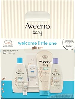 Welcome Little One Gift Set, Baby Skincare Set with Nourishing Baby Body Wash & Shampoo, Calming Bath Wash, All Over Baby Wipes, Daily Moisturizing Lotion, & Baby Balm, 5 Items