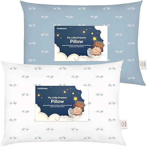 Miniatura 32 de KeaBabies Paquete de 2 almohadas para niños pequeños de 13 x 18 pulgadas, almohadas de cama de viaje suaves de algodón orgánico para niños, para