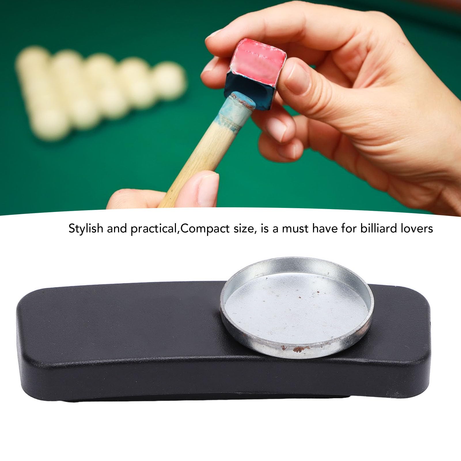 Porte-craie Magnétique Pour Billard – Compact, En Cuir – Clip Pratique Pour Queue De Billard