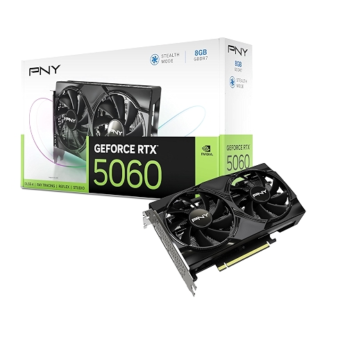 PNY Placa gráfica GEFORCE RTX™ 5060 8GB Dual Fan DLSS 4