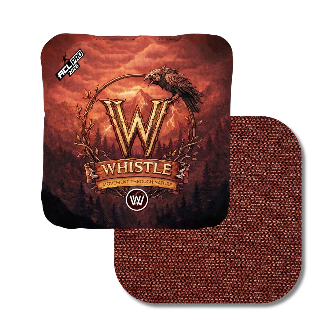 Wicked Wood Whistle Cornhole Bags 2026 – ACL Pro Series – Profi Cornhole Säckchen im 4er Set – Zwei Spielseiten (Fast & Carpet) – Tri-Blend Resin Füllung – 15x15 cm, ca. 450 g