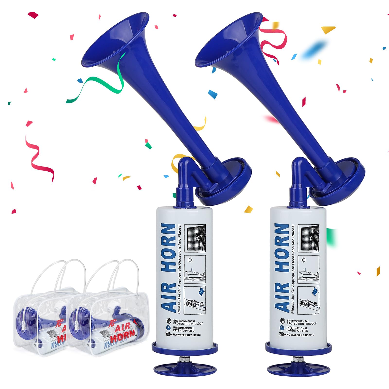 Corno da Stadio Air Horn Clacson da Calcio Tromba d'Aria Portatile Corno Aereo