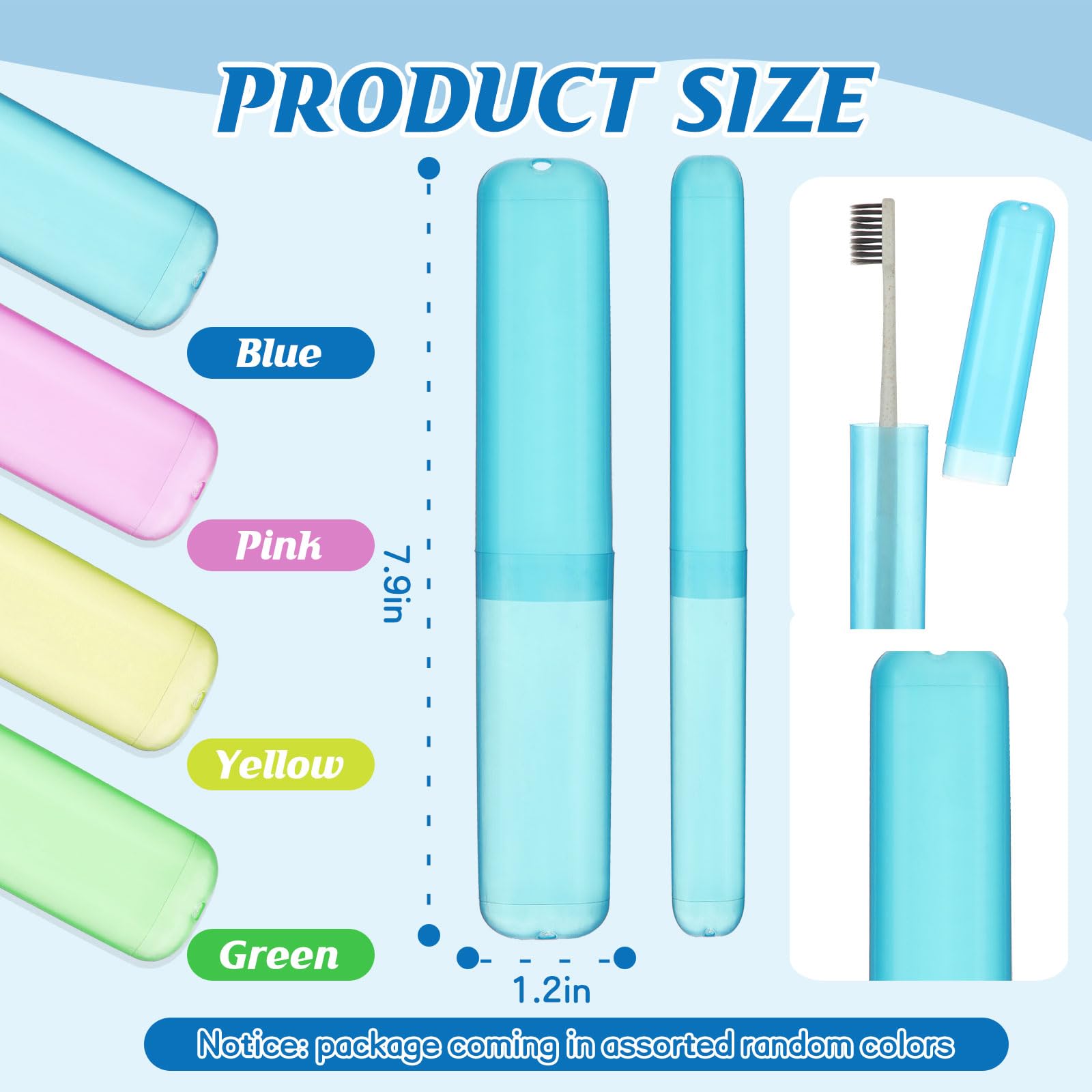 Jeyiour 120 porta spazzolino da denti da viaggio, multiplo portatile, in plastica traspirante, contenitori da viaggio per viaggi, campeggio, casa all'aperto (stile classico)