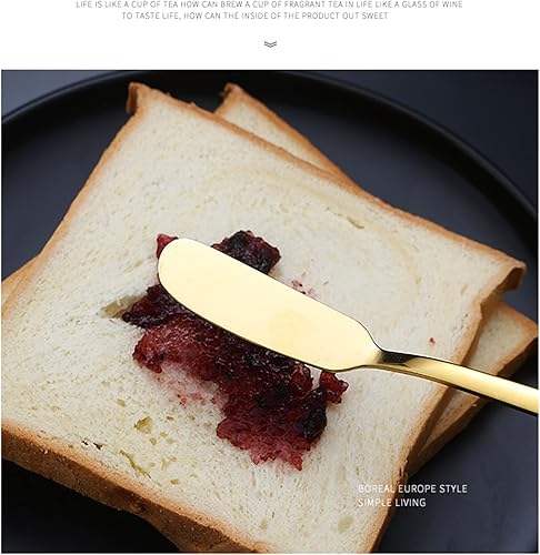 Miniatura 9 de STYLUXEYRAYS El juego de utensilios de cocina de acero inoxidable incluye cuchillo de mantequilla 3 en 1, esparcidor de queso y servidor de