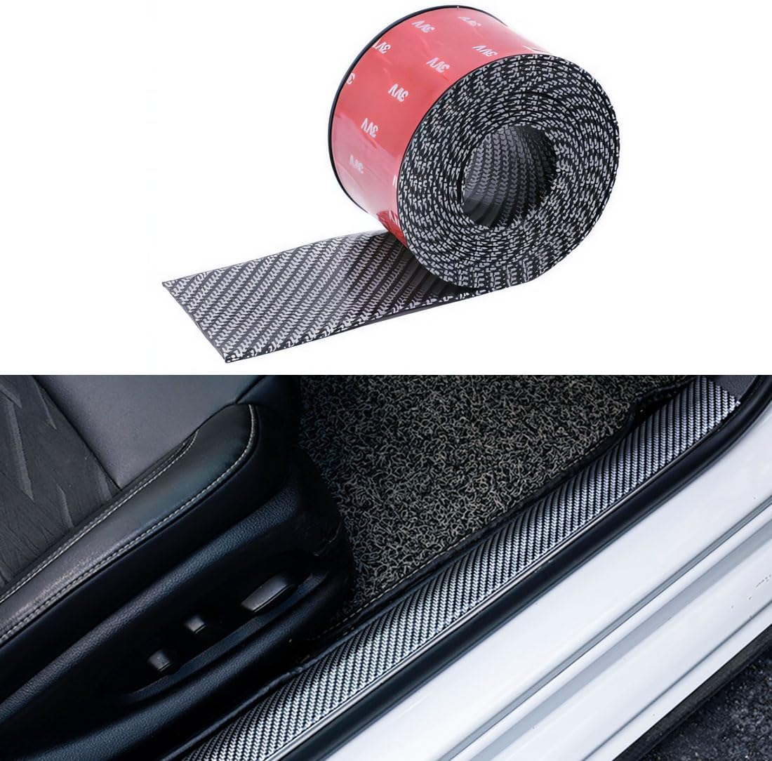 Car Door Sill Protector,2 in x 118 in Anti-Scratch Car Door Edge Guards,Automotive Anti-Collision Strip for Door Edge,Front and Rear Bumper,Door Sill Protector