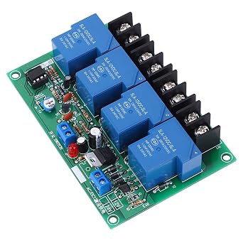 Socobeta Sequential Control Module, 0.5-4s Time Sequence Board, 4 Channel, 2 Panel, Circuit Relay Module