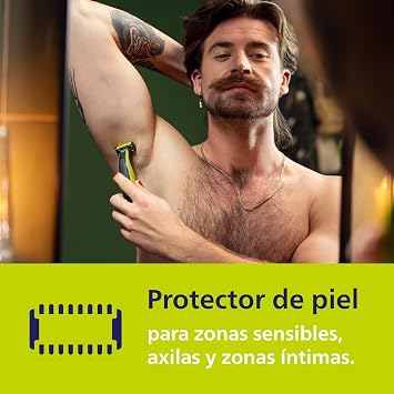 Philips OneBlade 3-Piece Replacement Knife and Body Care Kit, 3 Replacement Knives, Skin Protection, Body Comb, Compatible with All OneBlade Models, Durable Knives for Up to 4 Months, QP630/51
