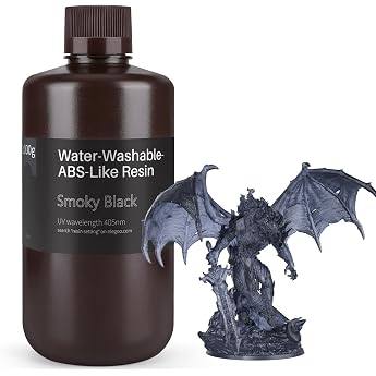 ELEGOO 405nm Water Washable ABS Like Resin Smoky Black 1 kg
