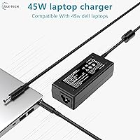 Vista 5 de SLE-TECH Cargador de portátil de 45 W para Dell Inspiron 11 13 14 15 17 3000 5000 7000 Series, adaptador de corriente de 19.5 V 2.31 A para Latitude