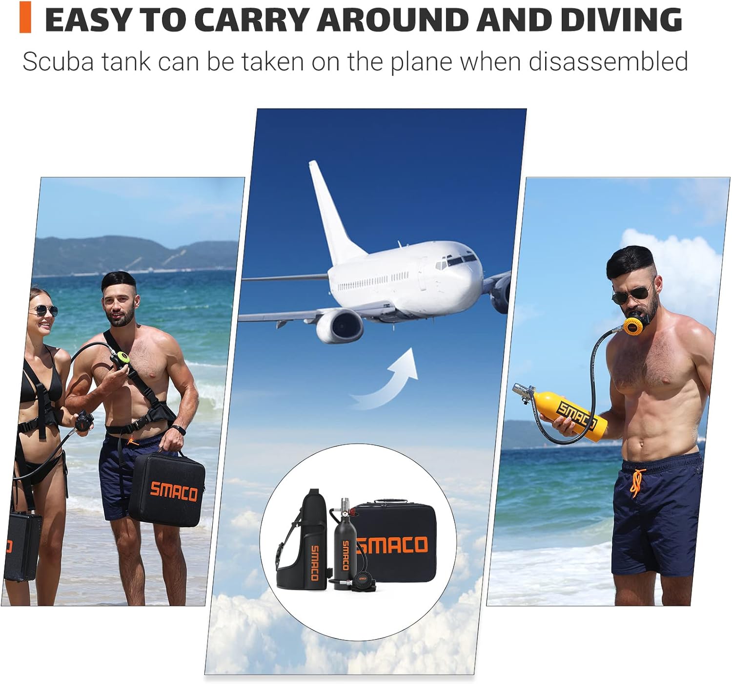 SMACO Scuba Tank 1L Mini Scuba Tank S400 Scuba Diving Tank Diving Equipment : Sports & Outdoors