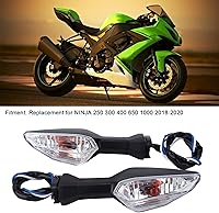 Vista 2 de Luces de giro para motocicleta, 2 luces delanteras y traseras de 12 V, luces ámbar intermitentes compatibles con 250 300 400 650 1000 2018 2019 2020