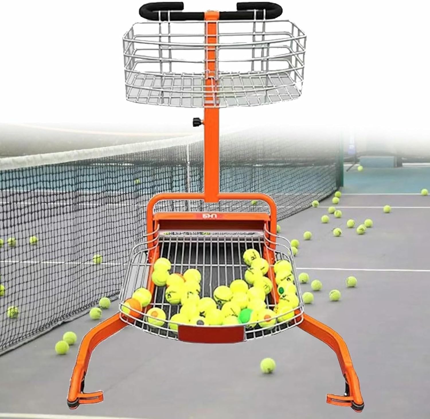 Tennis Ball Collectors,Hand Push Automatic Tennis Retriever Ball Basket Equipment,Tennis Ball Automatic Picking Machine，for Various Tennis Courts