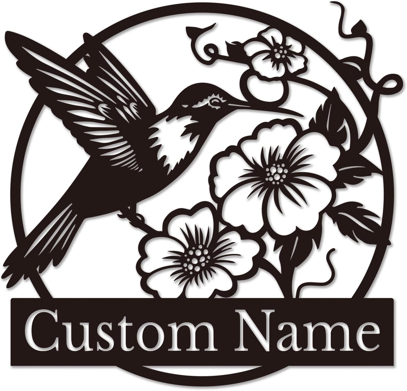 Personalized Bird Metal Sign Custom Garden or Yard Decor Bird Metal Wall Art Personalized Wedding Gifts (Style-1)