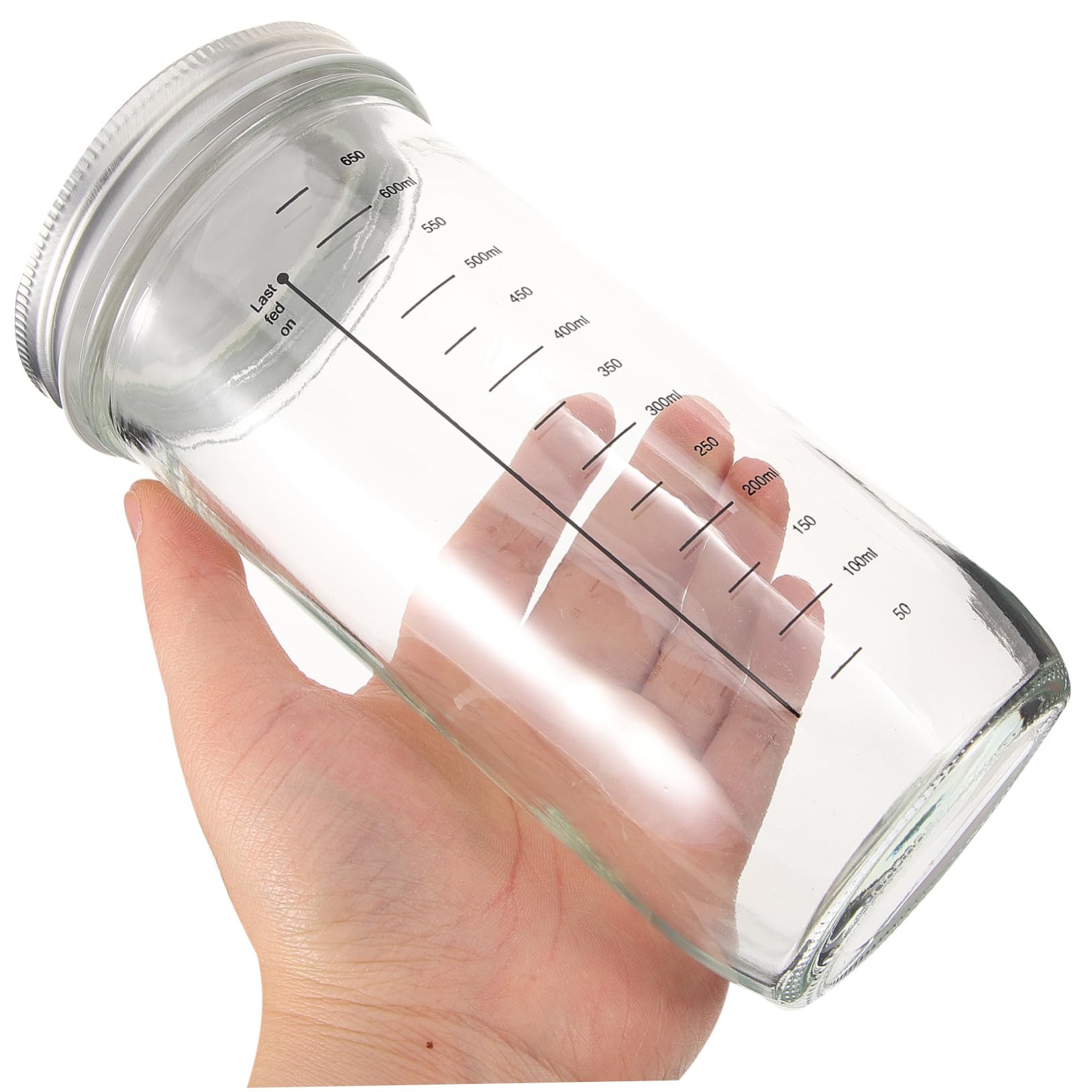 Barattolo per Conservare Freschi Ingredienti Coperchio in Alluminio da 730ml in Vetro per Fermentazione e Copertura in Cotone e Salse Fatte in Casa Durante la Cottura
