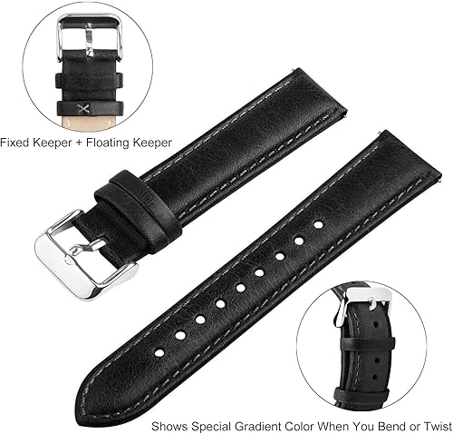 Miniatura 5 de Fullmosa Correas de reloj de cuero de 0.866 in compatibles con Samsung Galaxy Watch de 1.81 pulgadas, Galaxy Watch 3 de 1.77 pulgadas, Gear S3