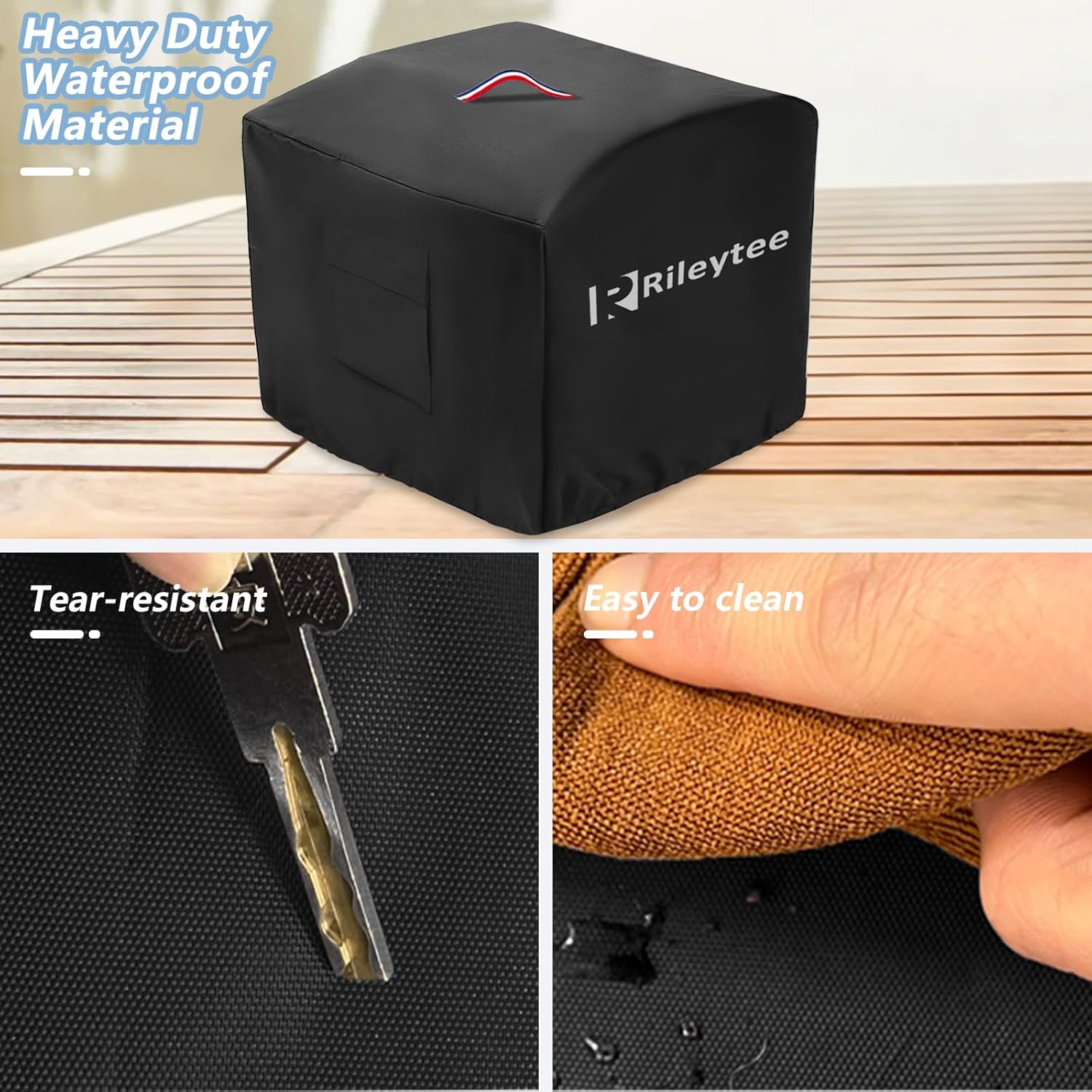 Heavy Duty 600D Waterproof Griddle Cover for 25302150/25302149 Charbroil Bistro Pro Tabletop Electric Grill and 25302162 Gas Grill,Grill Cover has Elastic Rope & Pocket, CB1250058P4