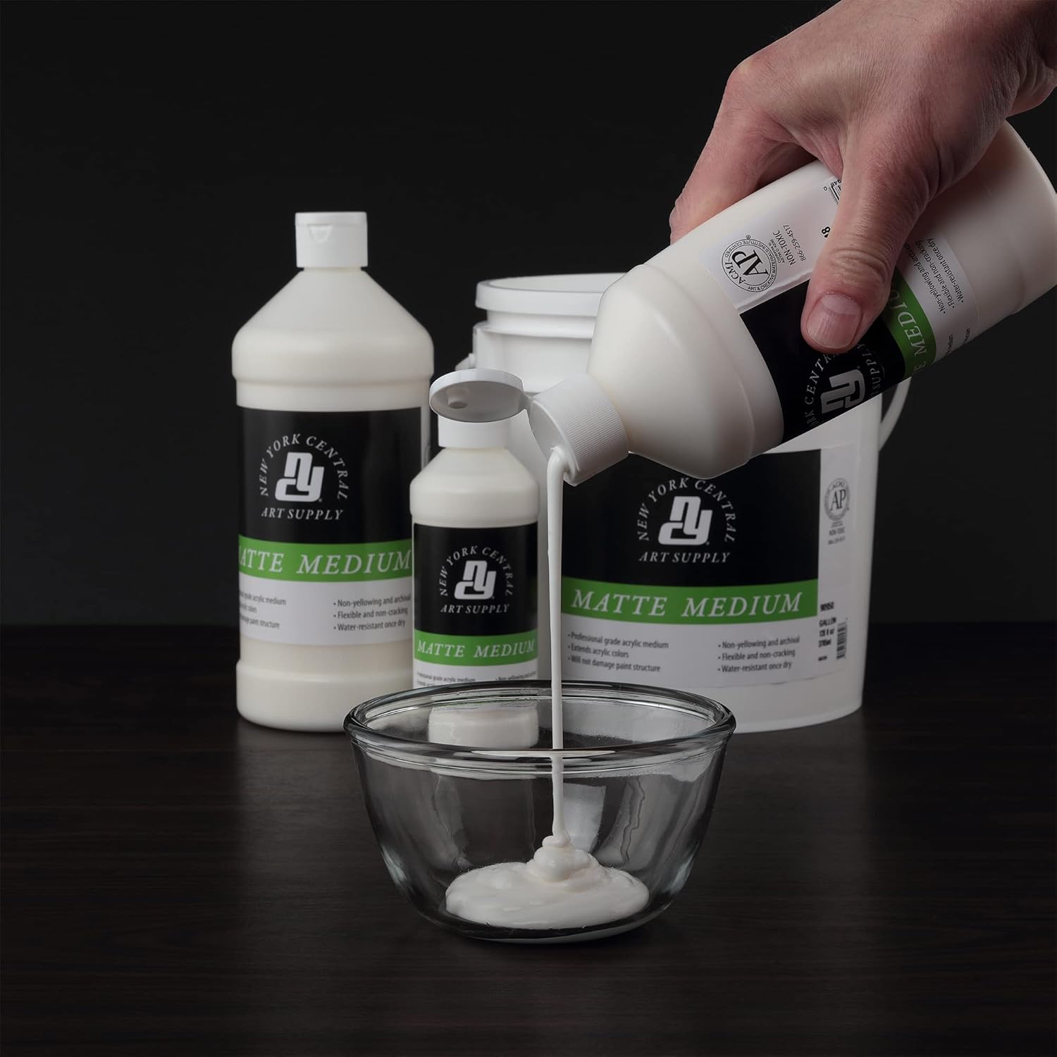 Acrylic Mediums - Non-Cracking Professional Grade Paint Medium for Heavy Body Paint, Collage, Mixed Media, Photo Transfers & More! - [Matte - 32 oz]