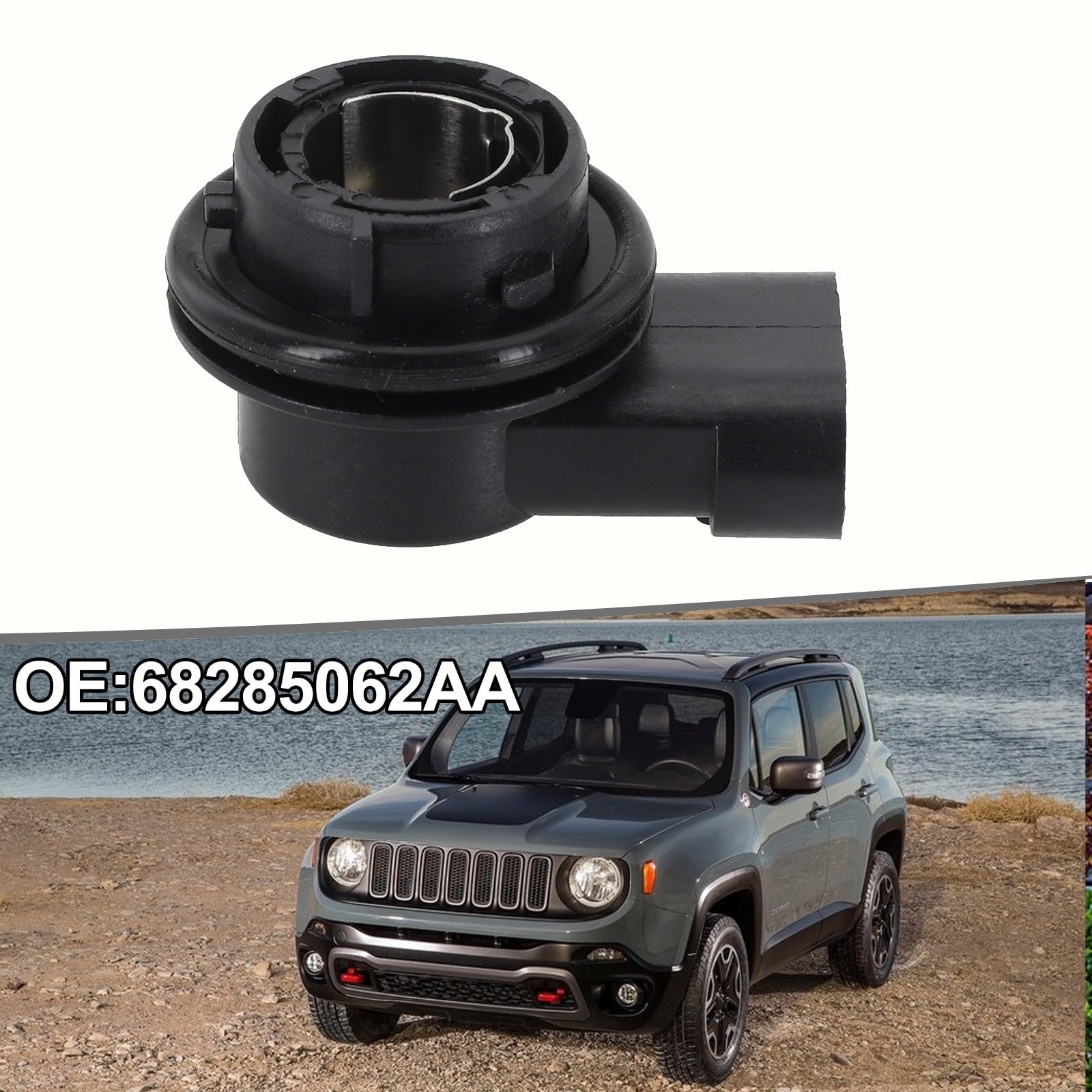Kit De 2 Supports D'ampoule (adaptateurs) 68285062AA / 77367320 - Compatible Jeep Renegade Et Fiat 500X 2015-2018