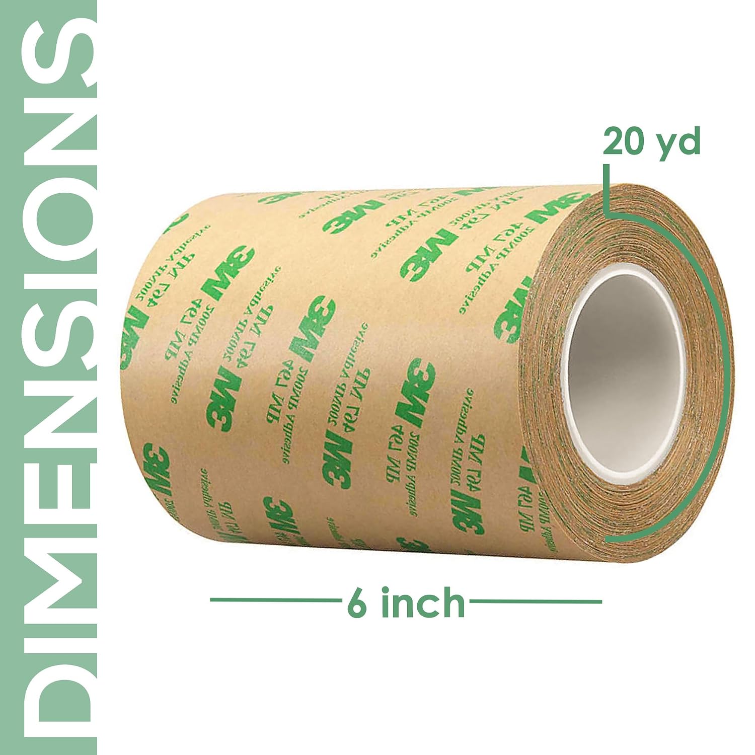 CANOPUS Double Sided Transfer Sheet, 467MP Adhesive Transfer Tape, 6in x 20yd