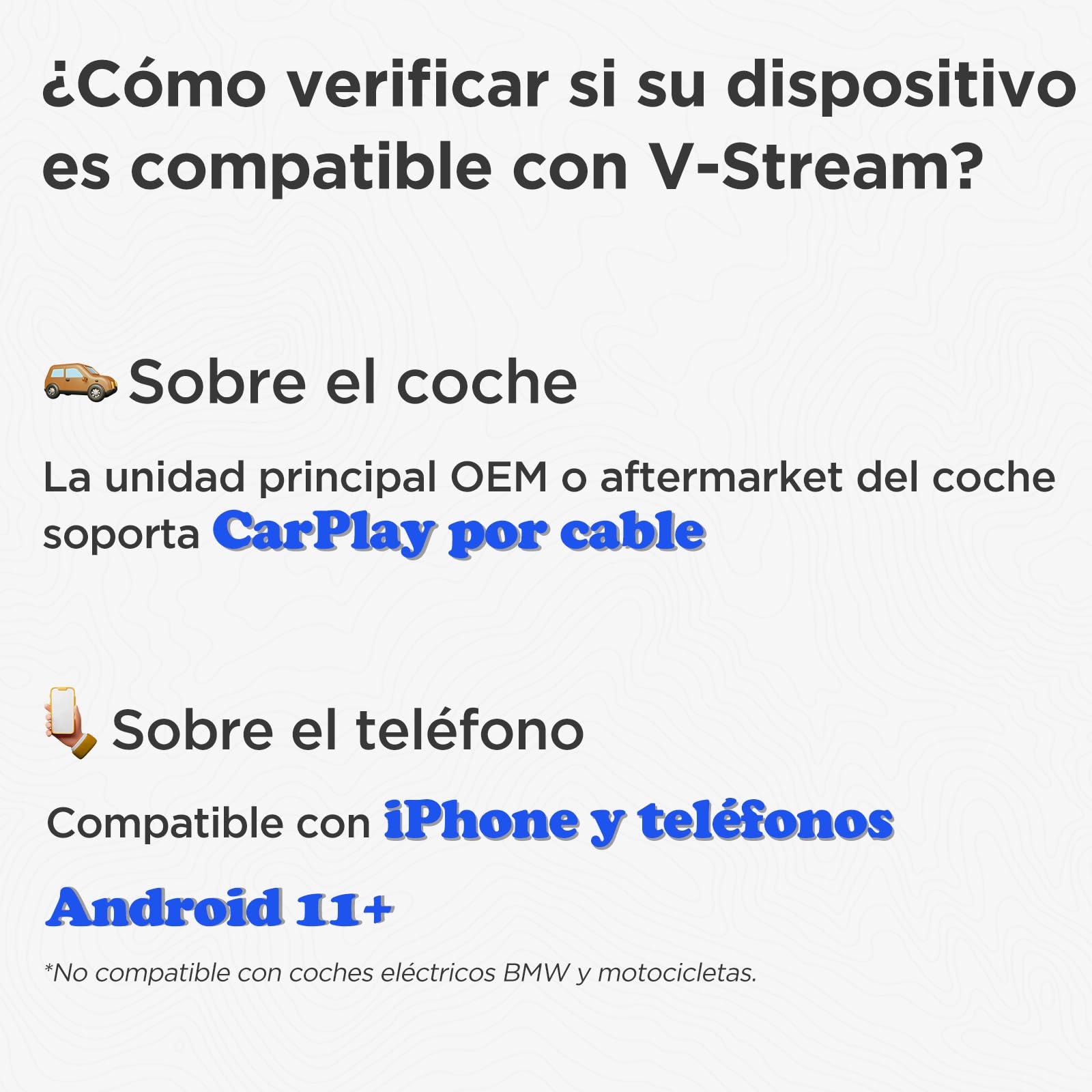 MSXTTLY Mini Adaptador Inalámbrico CarPlay Android Auto 3 en 1, Compatible con Netflix, Youtube, TikTok y Prime Video, para Coches con CarPlay con Cable 2017+, Android 11 e iPhone iOS 10+