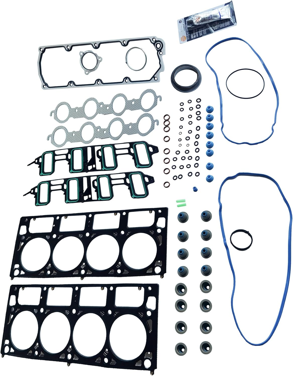 MLS Head Gasket Set w/Seal Silicone for Cadillac Escalade for Chevrolet Express for Chevrolet Silverado for Chevrolet Suburban for Gmc Savana for Gmc Sierra for Gmc Yukon XL for Hummer H2