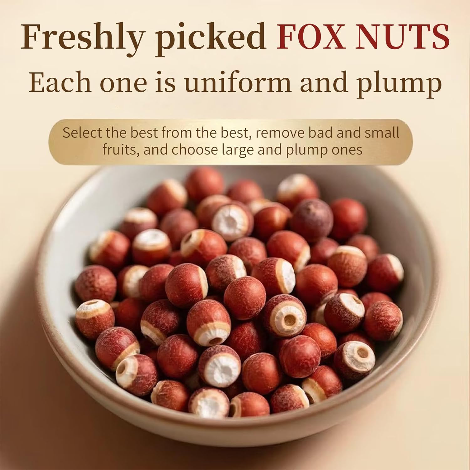 Baihuatang Natural Dried Gorgon Fruit Fox Nuts Gorgon Euryale Natural Gordon Euryale Seed 14.11oz/400g Qian Shi Removing Dampness 芡实 鸡头米 芡實