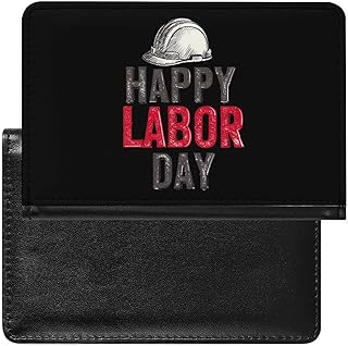 Happy Labor Day Passport Vaccine Card Holder PU Cover Wallet Travel Document Organizer