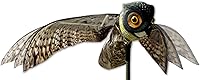 Vista 2 de Bird-X Señuelo de búho merodeador con alas móviles 3D globos de ojo de miedo de pájaros (3 unidades)