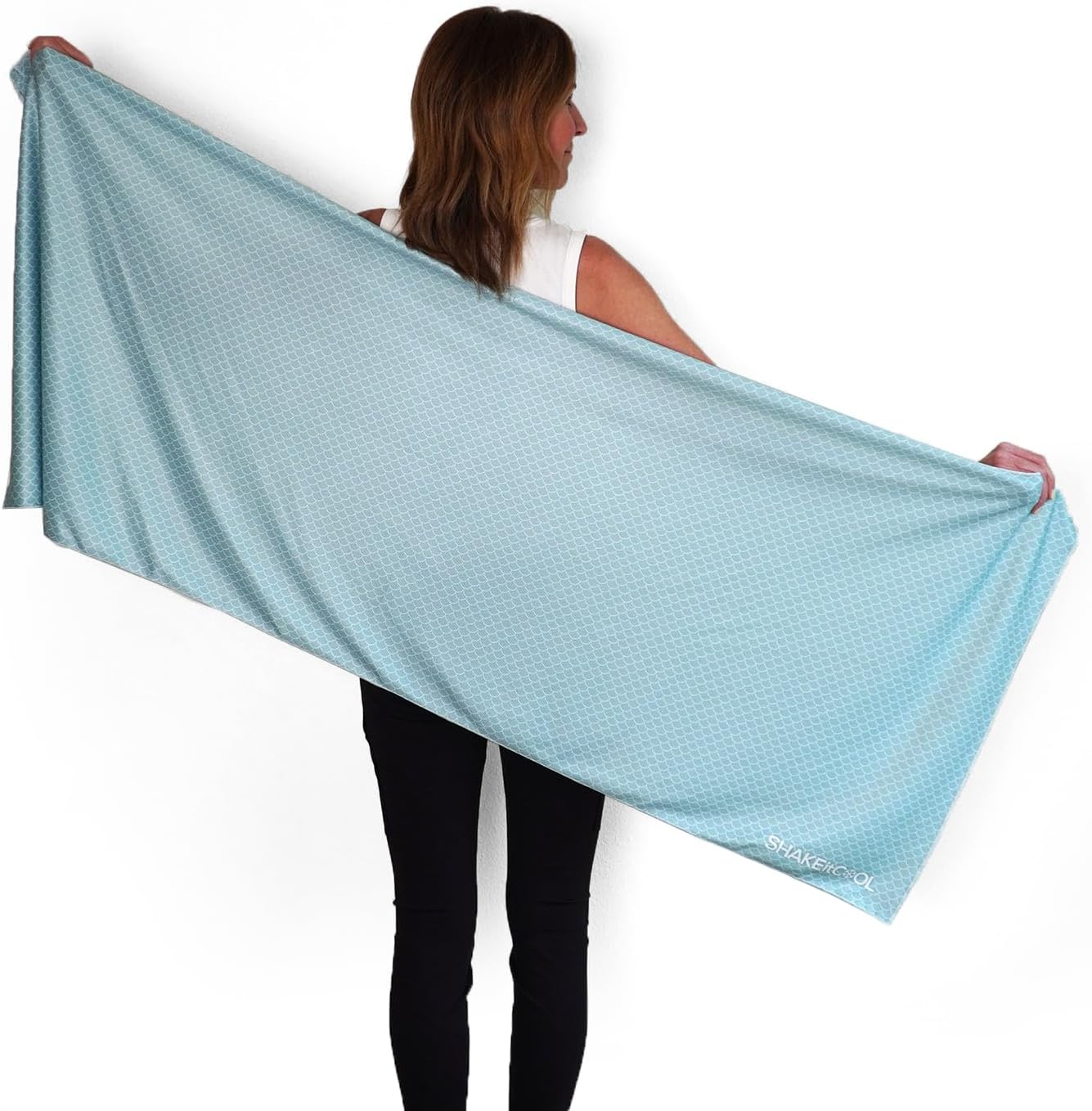 SHAKEitCOOL Large Cooling Shawl - Instant Heat Relief for Outdoor Events