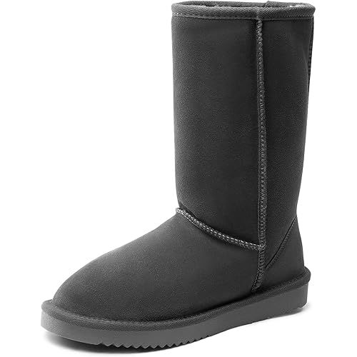 DREAM PAIRS Women's High-top Winter Snow Boots Faux Fur Lining Pull on Warm Comfortable Outdoor Booties Shoes for Women FuzzyClassic