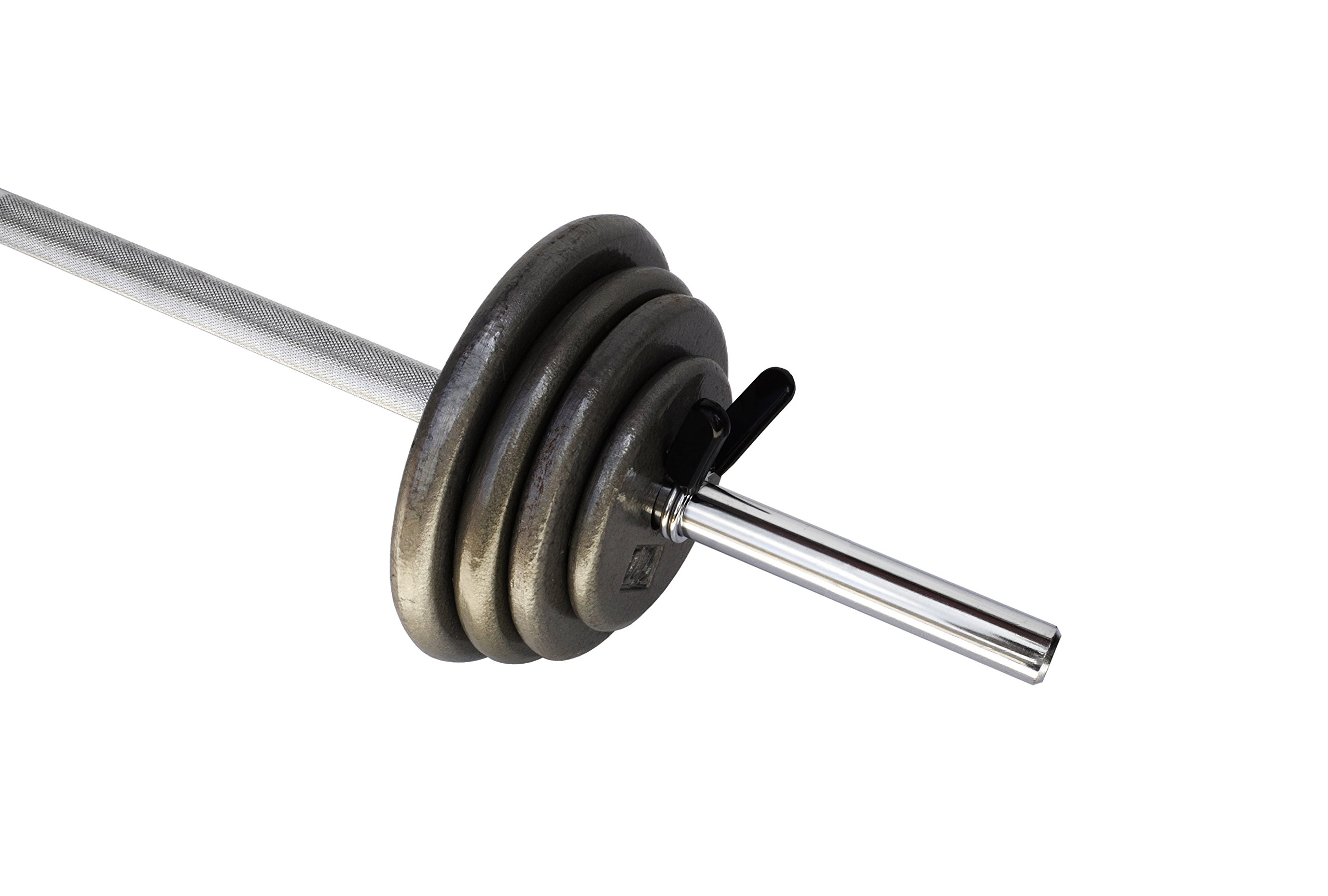 Ader Regular Barbell Set (100 Lbs Set) One Bar, 2 Spring Collars, 80 Lbs Plates