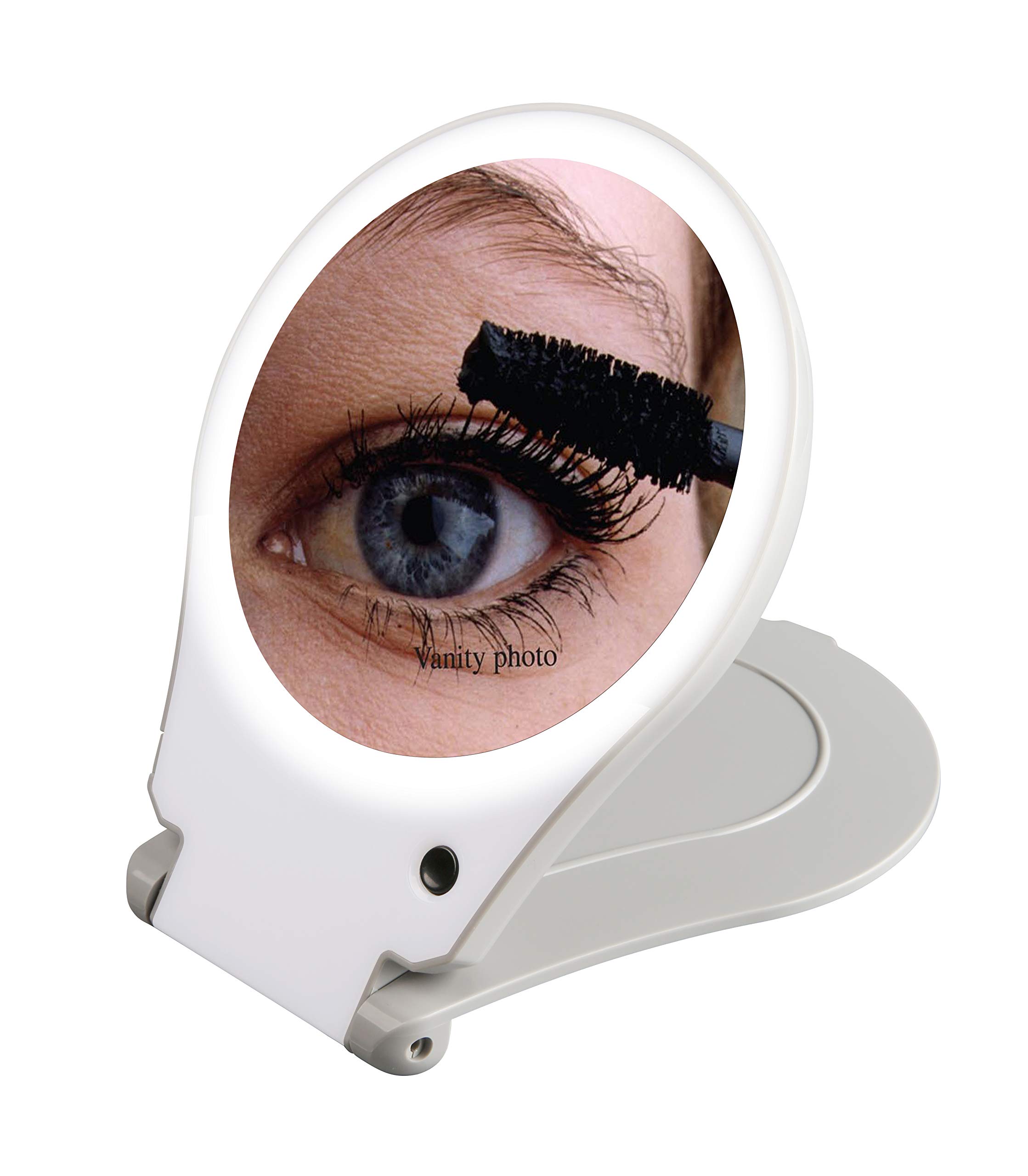 Floxite Circle Lite Vanity and Travel 10x Magnifying Mirror