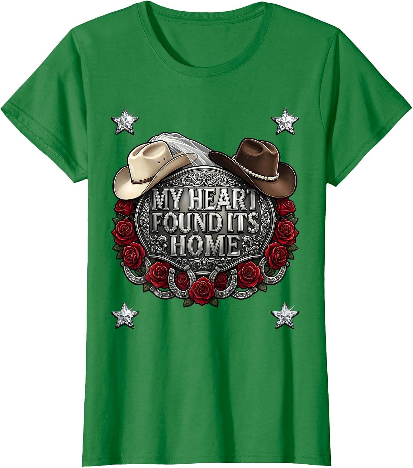 My Heart Found Its Home Bride and Groom Design T-Shirt image 5