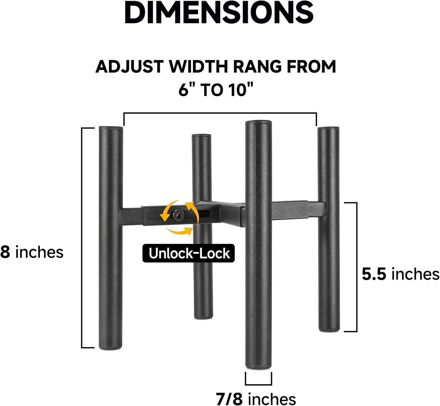 Adjustable Drink Dispenser Stand,Beverage Dispenser Stand only,Fit 1-3 Gallon Container,Water Jug Jar,Beverage Dispenser,Glass Water Jug,for Parties outdoors (For 6"-10" Despenser) - Image 5