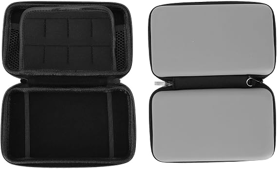 ciciglow Game Console Carrying Case, Portable Hard Shell Travel Protective Case for New 3DS XL, for New 2DS XL, for NEW 3DS XL, for 3DS XL, for 3DS LL with 8 Game Slot Inner Pocket (Silver)