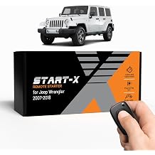 Start-X Remote Starter Kit with 2000-ft Long Range Remotes for Jeep Wrangler JK 2007, 2008, 2009, 2010, 2011, 2012, 2013, 2014, 2015, 2016, 2017, 2018 Vehicles with Key Ignition | Plug & Play