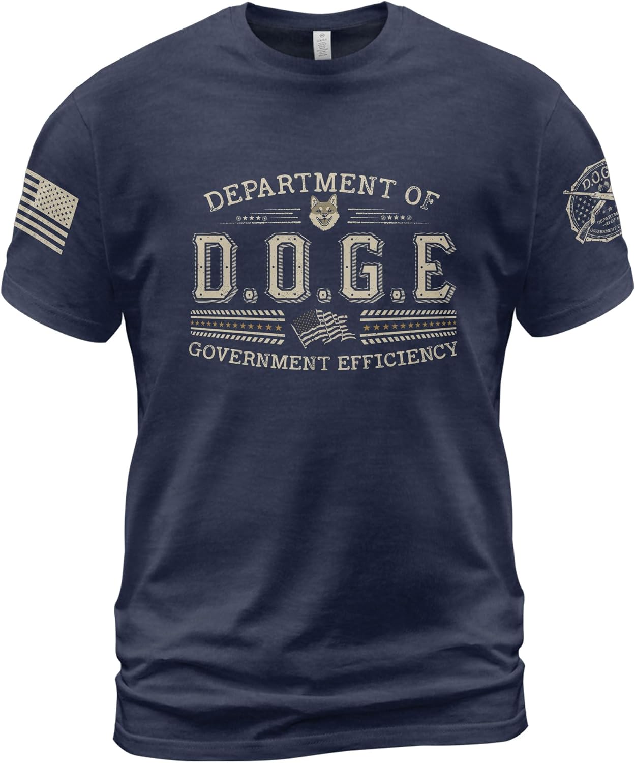 Doge Department of Government Efficiency Shirt, Doge Shirts with American Flag, Political Tshirts