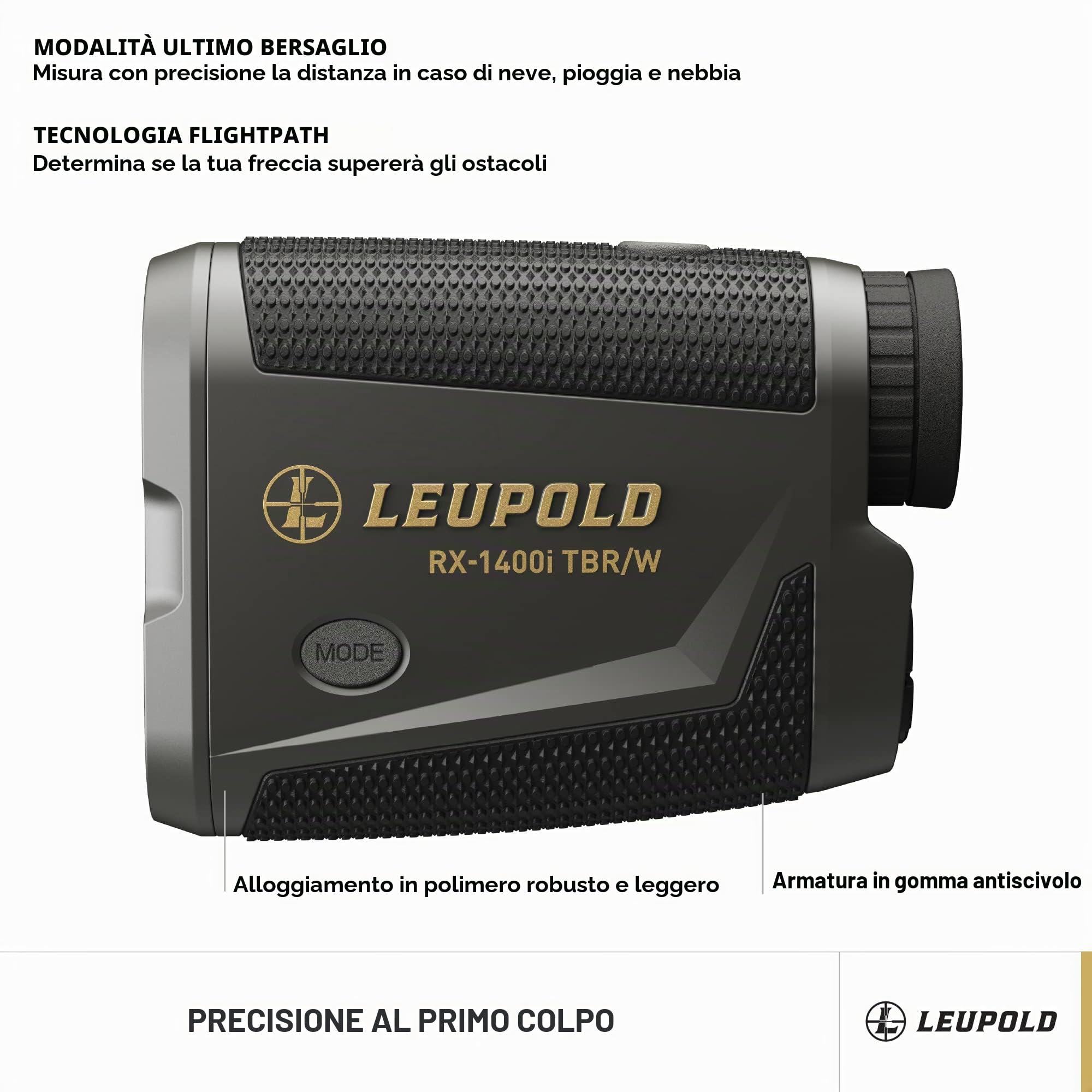 Leupold Telemetro RX-1400I TBR/W Gen 2 w/Flightpath, nero/grigio