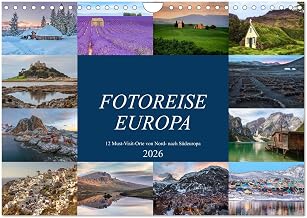 Photo Tour Europe, 12 Must Visit Places from North to South Europe, US-Version (Wall Calendar 2026 DIN A4 Landscape), CALVENDO 12 Month Wall Calendar