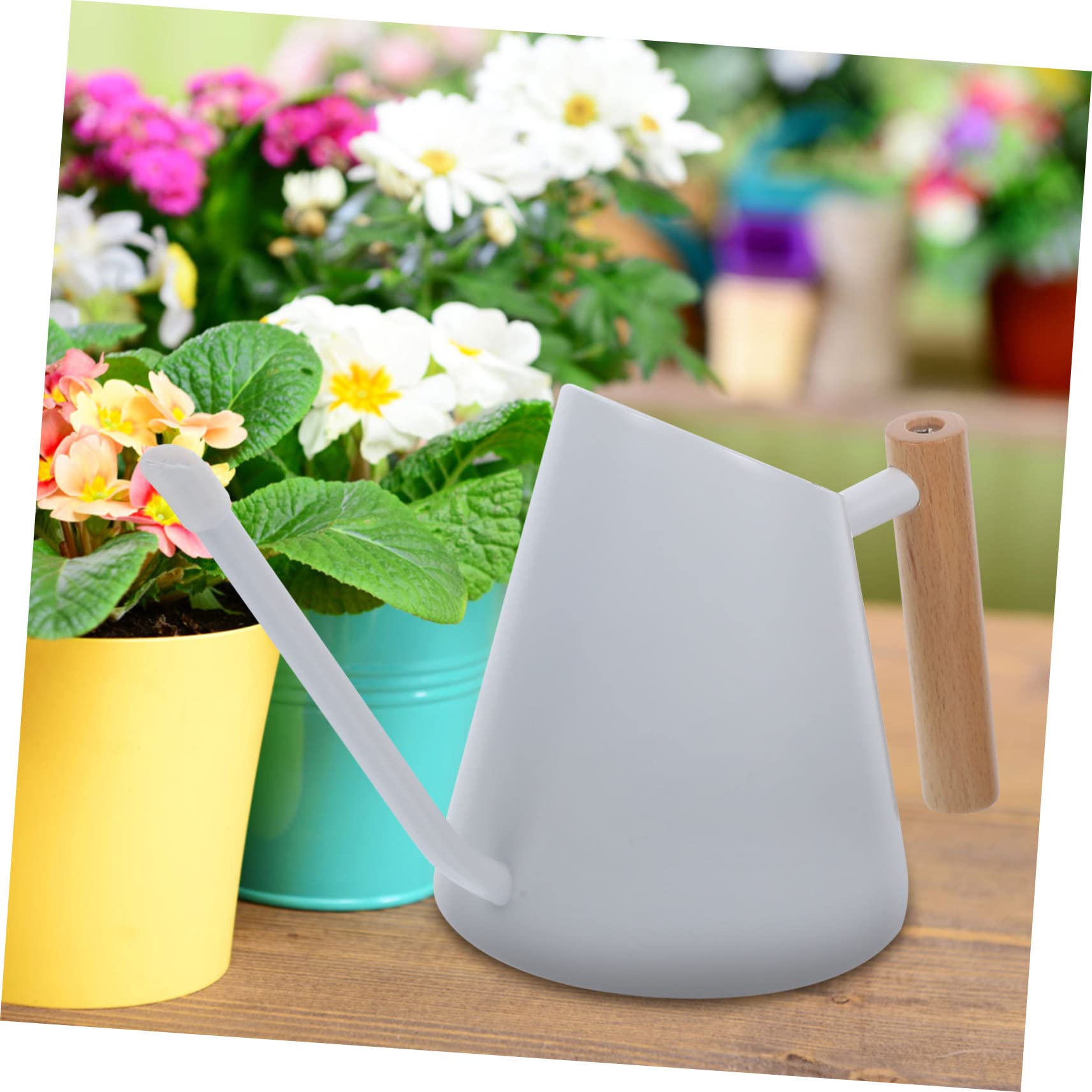 Happyyami Arrosoir en Acier Inoxydable 900Ml Manche en pour Plantes d'Intérieur Arrosoir Utile pour Fleurs de Main-D'Œuvre Outil de Jardinage Pratique