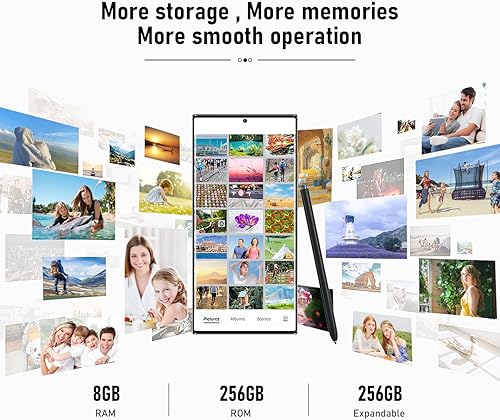 Miniatura 2 de Teléfonos Android desbloqueados S23 Ultra 2023 Teléfono móvil Android 13 con bolígrafo SS, 8GB+256GB, pantalla de 6.8", cámara de 108MP+48MP 6500