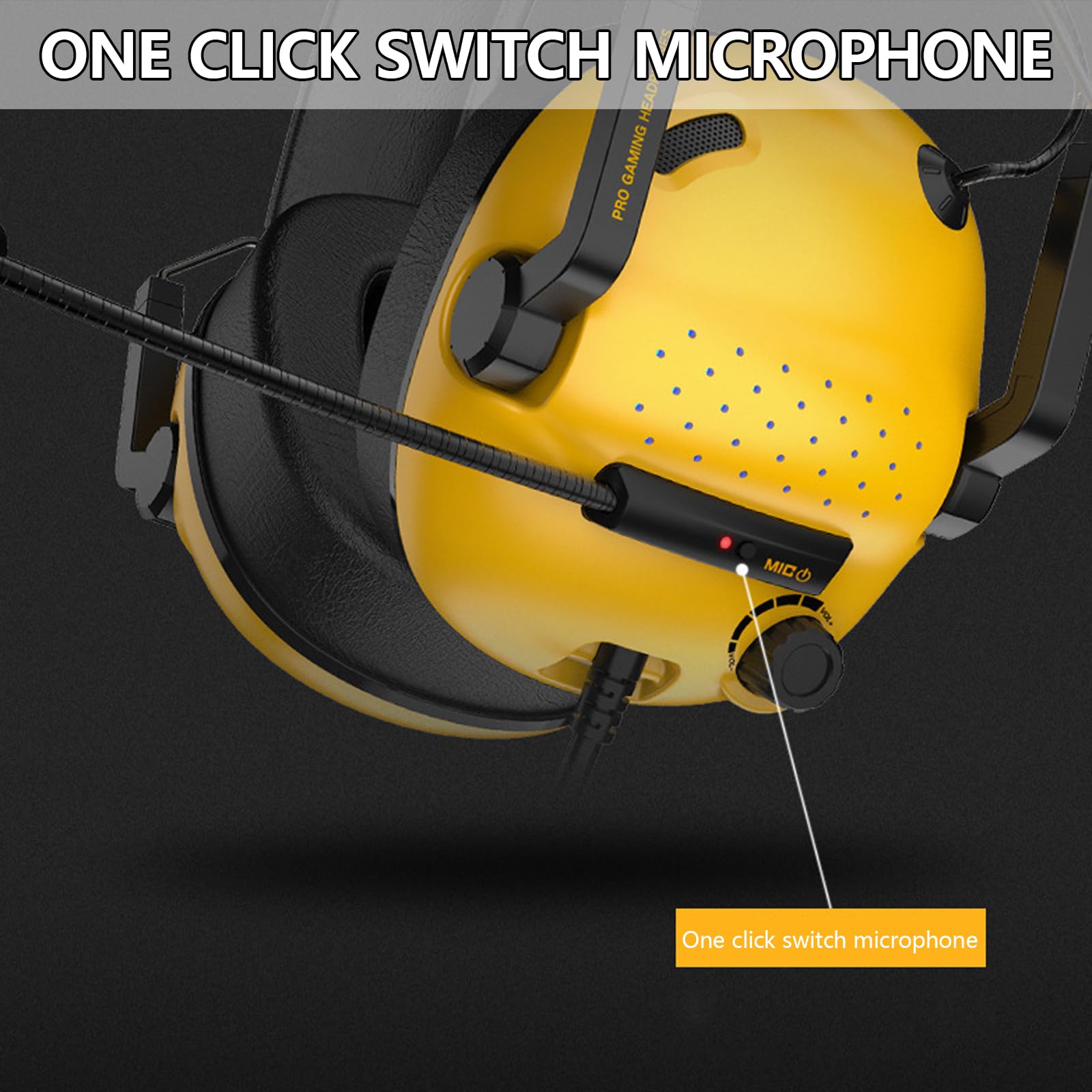 Cuffie da gioco per cuffie con cavo con microfono 7.1 Surround Sound Computer Cuffie USB per laptop Streaming Cuffie over-ear
