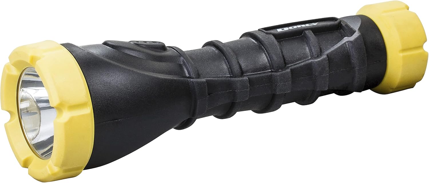 Dorcy 120-Lumen Weather Resistant LED Flashlight with Non-Slip Grip and Nylon Lanyard, Assorted Colors (41-2958) - Basic Handheld Flashlights - 