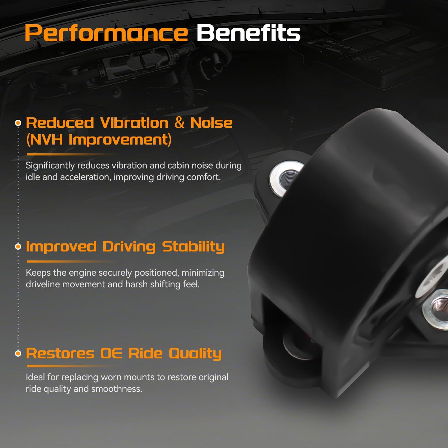 Engine Motor Mount and Transmission Mount Set Compatible with Honda Civic 2001 2002 2003 2004 2005 1.7L L4 Manual Transmission